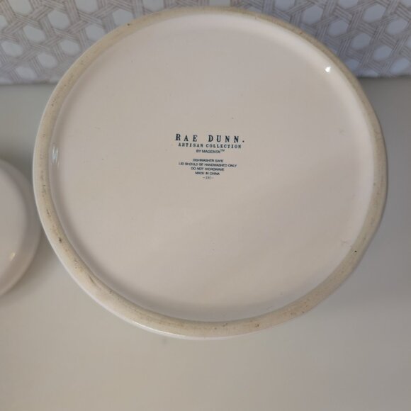 Rae Dunn Made With Love Canister Cookie Jar With Lid Farmhouse Decor Black White - Picture 9 of 11